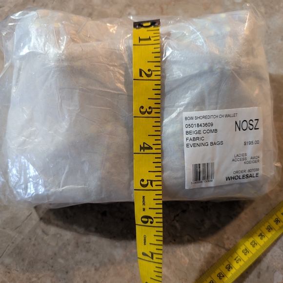 Kurt Geiger London Shoredicht Bow Wallet Beige Comb Shoulder Rightstone Bag New - Picture 14 of 15